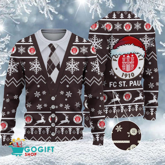 FC St. Pauli Neuer Stil Weihnachtspullover