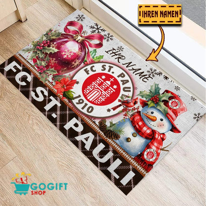FC St. Pauli Individueller Name Premium Ausgabe Fußmatte aus Gummi