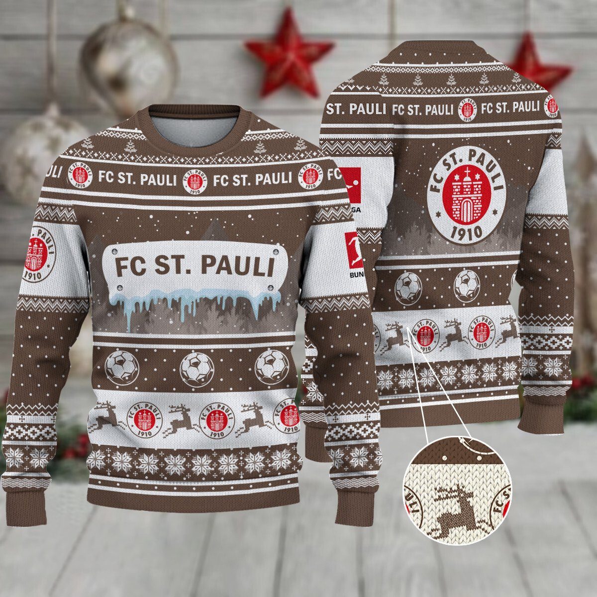 FC St. Pauli Weihnachtspullover im neuen Design