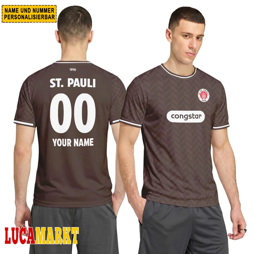 FC St. Pauli Heimtrikot 26/27 - Individueller Name Nummer T-Shirt