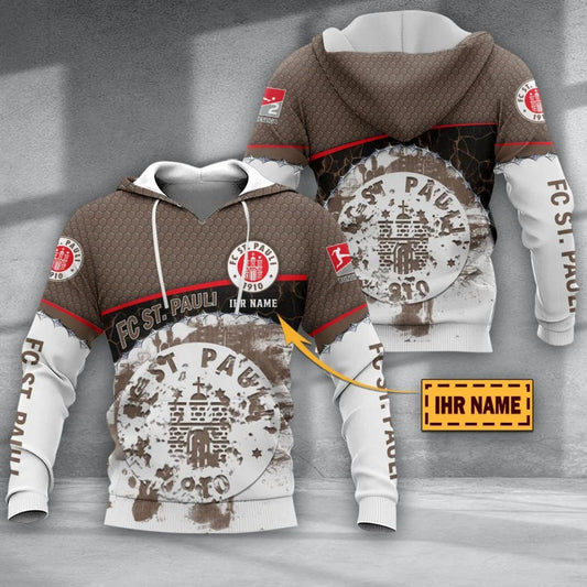 FC St. Pauli Individueller Name Sonderausgabe Kapuzenpullover