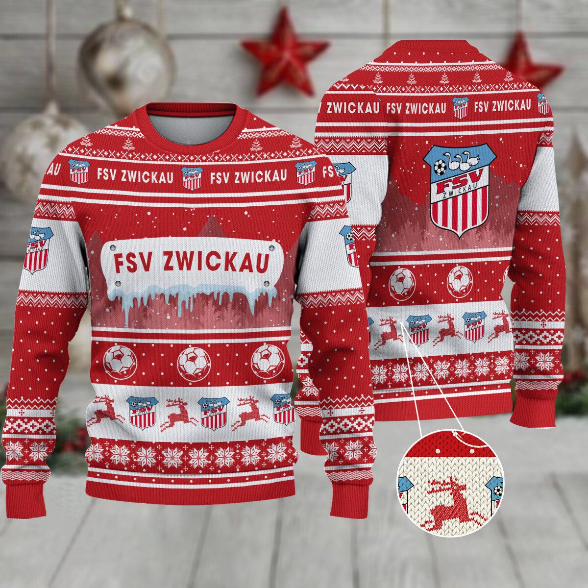 FSV Zwickau Weihnachtspullover im neuen Design
