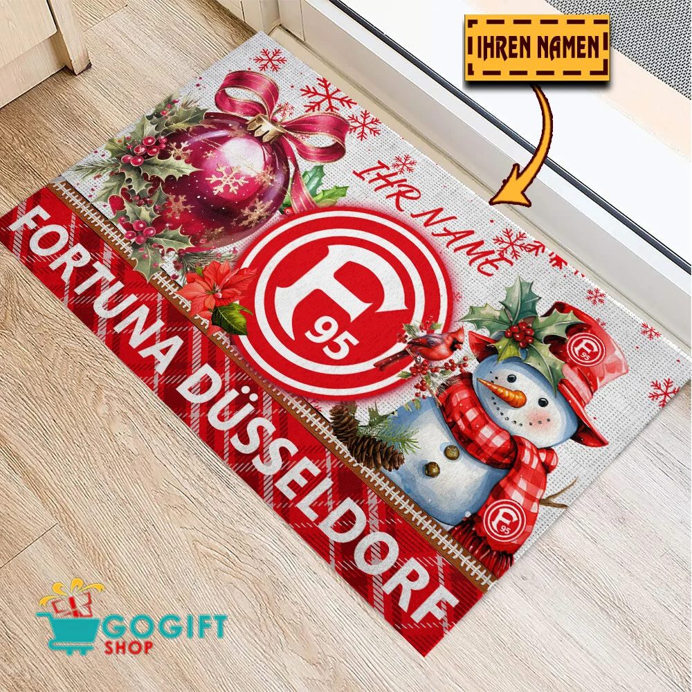 Fortuna Düsseldorf Individueller Name Premium Ausgabe Fußmatte aus Gummi