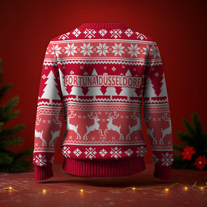Fortuna Düsseldorf Fan Edition Weihnachtspullover im neuen Design