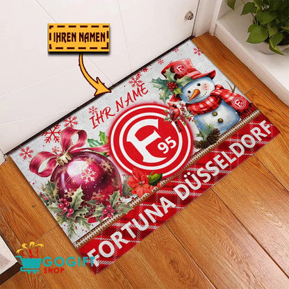 Fortuna Düsseldorf Individueller Name Premium Ausgabe Fußmatte aus Gummi