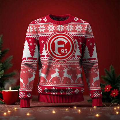 Fortuna Düsseldorf Fan Edition Weihnachtspullover im neuen Design