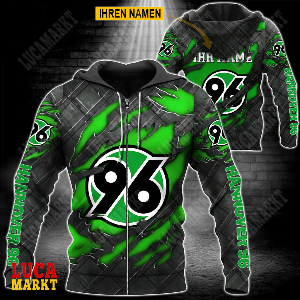 Hannover 96 - Reißverschluss-Hoodie Neue Edition mit Ihrem Namen