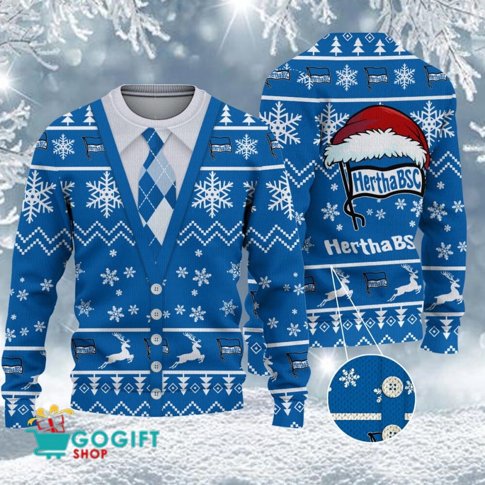 Hertha BSC Neuer Stil Weihnachtspullover