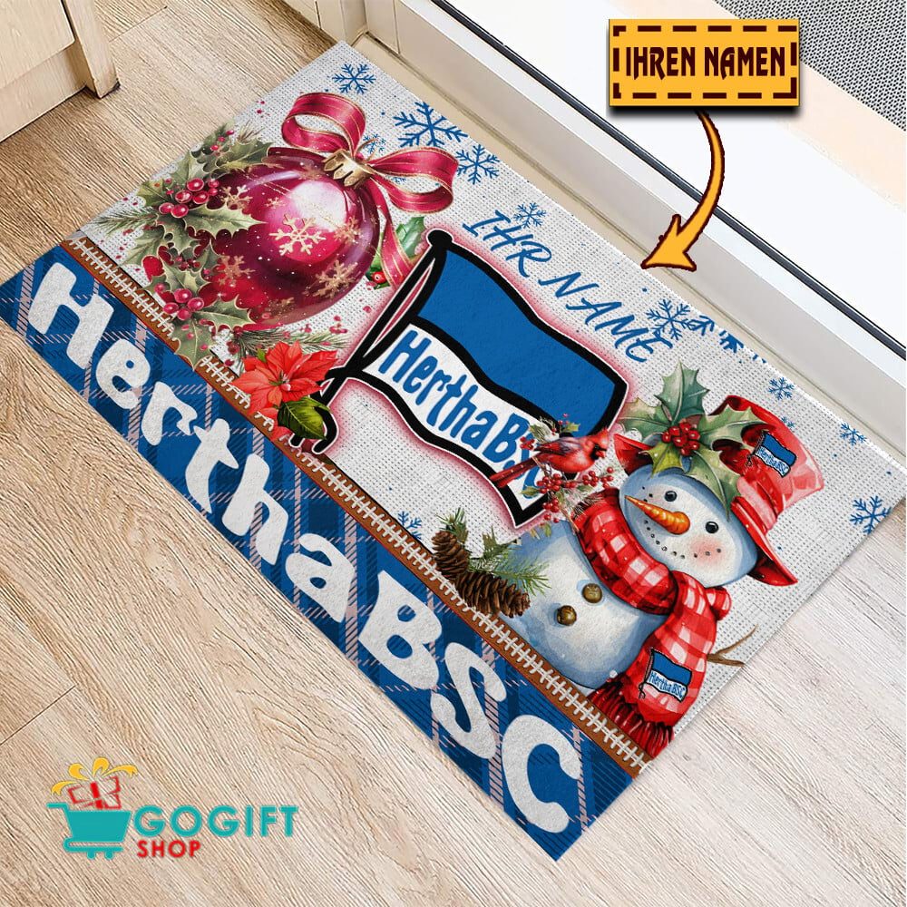 Hertha BSC Individueller Name Premium Ausgabe Fußmatte aus Gummi