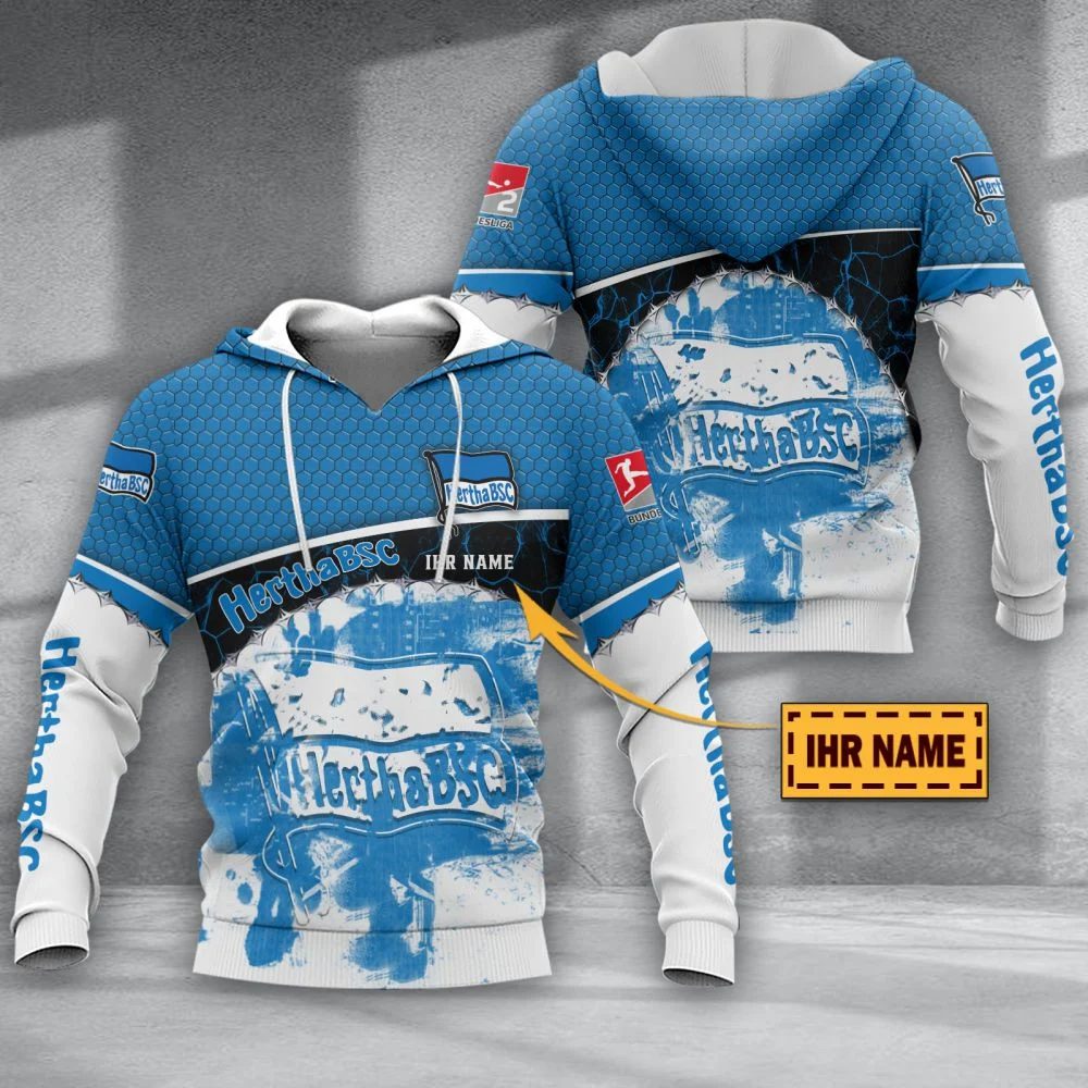 Hertha BSC Individueller Name Sonderausgabe Kapuzenpullover