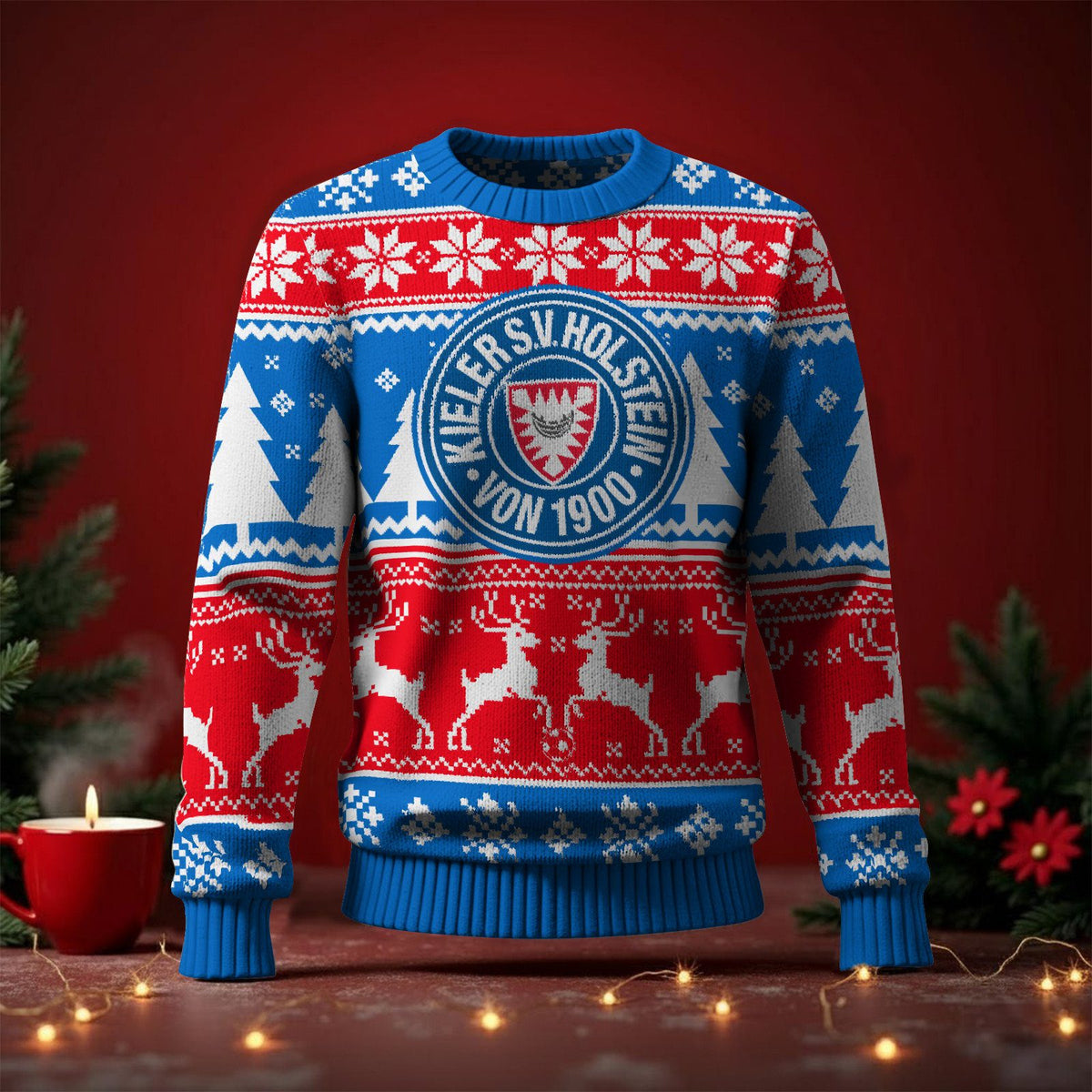 Holstein Kiel Fan Edition Weihnachtspullover im neuen Design