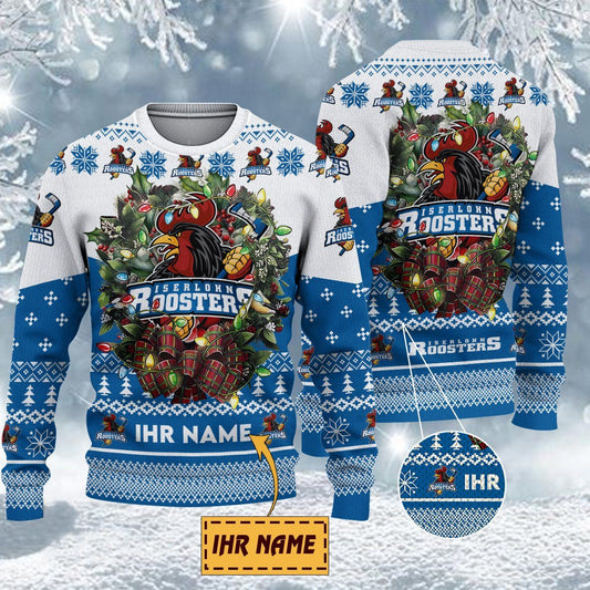 Iserlohn Roosters Special Edition Weihnachtspullover - Individueller Name