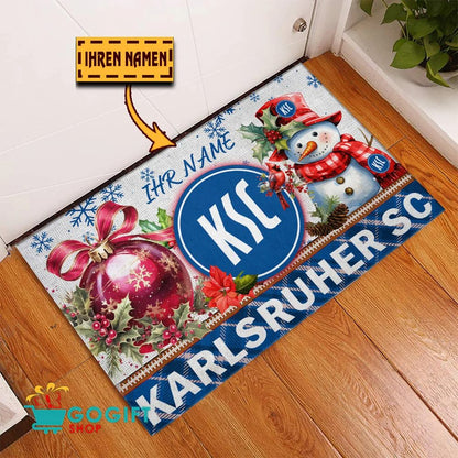 Karlsruher SC Individueller Name Premium Ausgabe Fußmatte aus Gummi