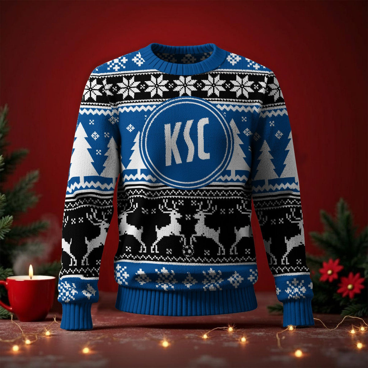 Karlsruher SC Fan Edition Weihnachtspullover im neuen Design