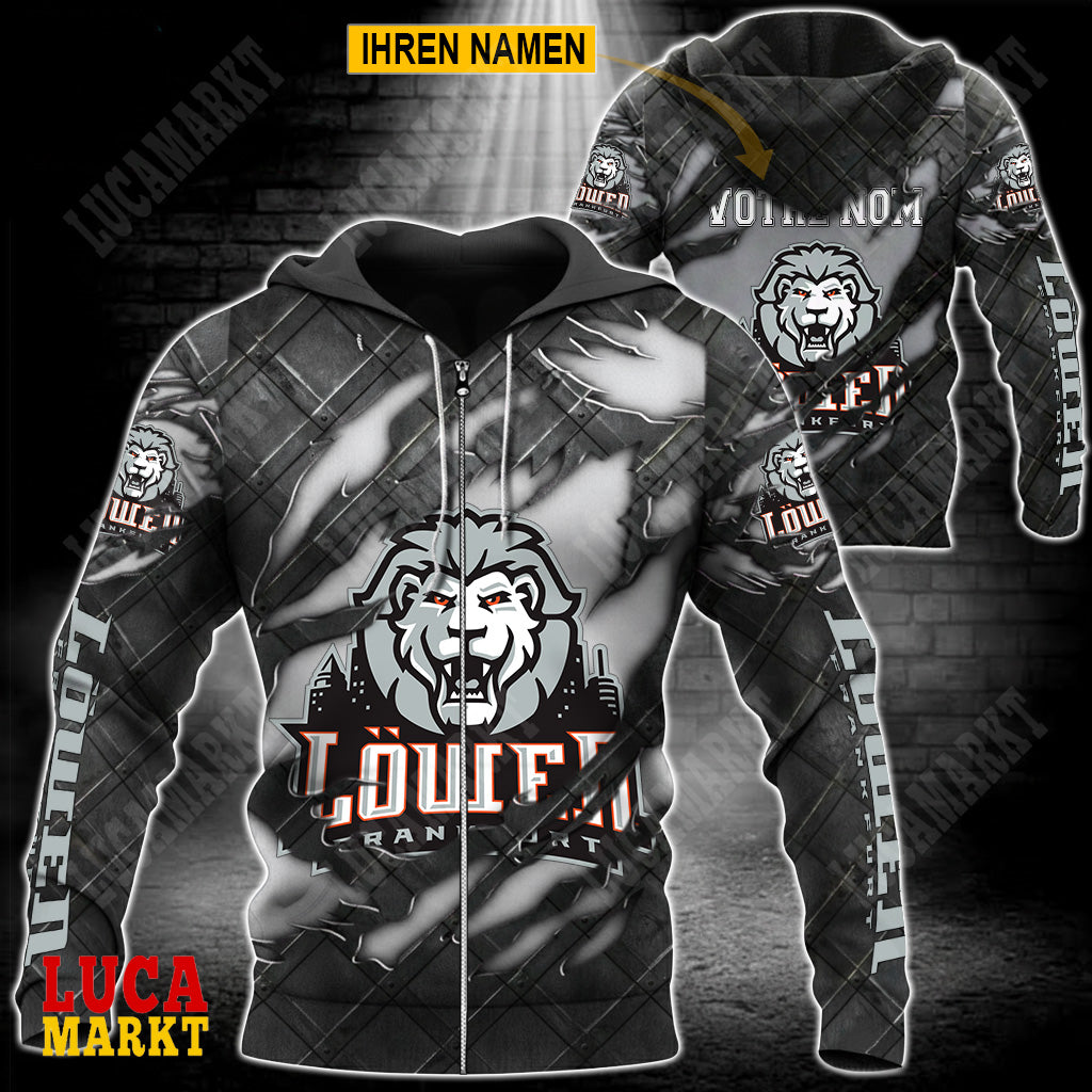 Löwen Frankfurt - Reißverschluss-Hoodie Neue Edition mit Ihrem Namen
