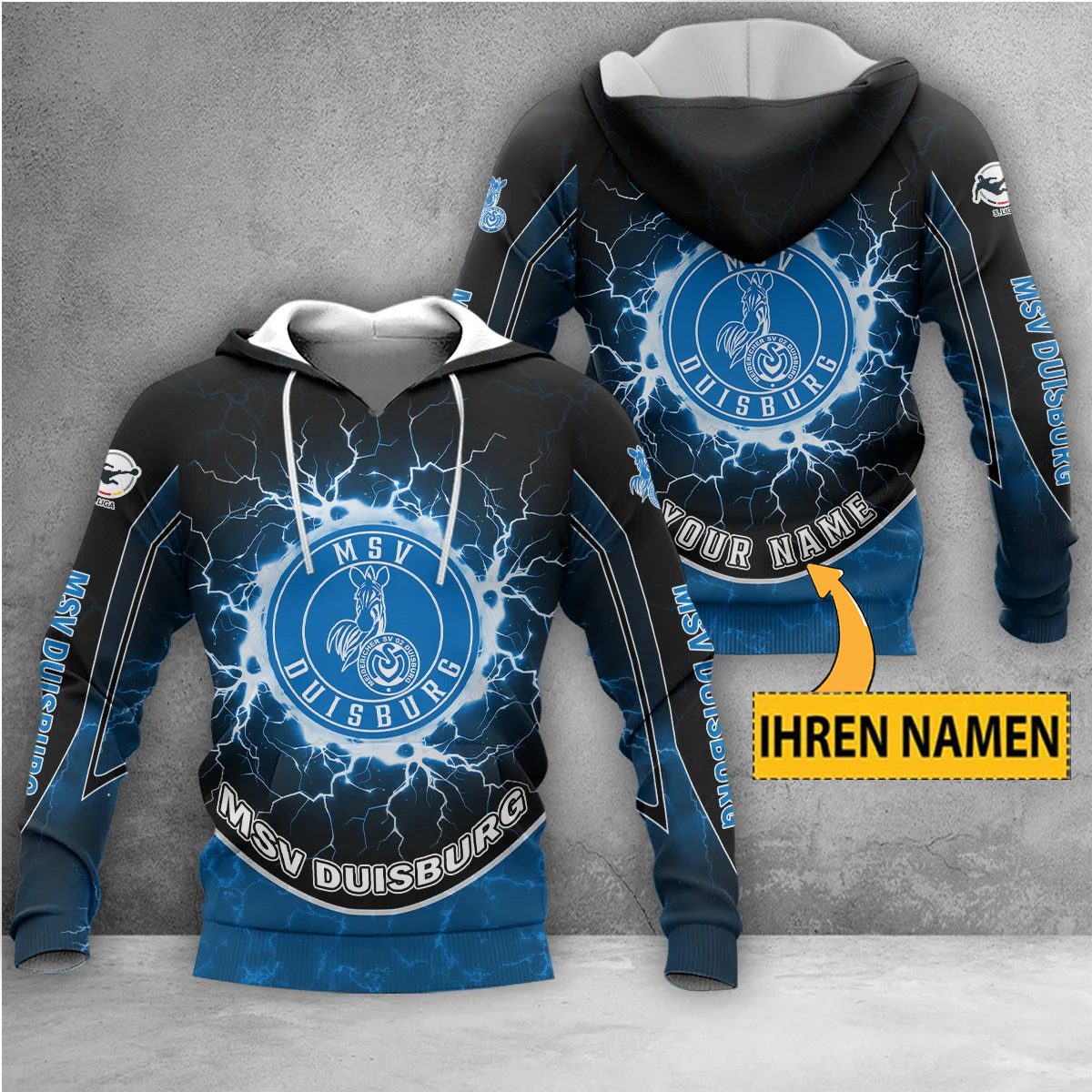 MSV Duisburg Individueller Name Neue Edition Kapuzenpullover
