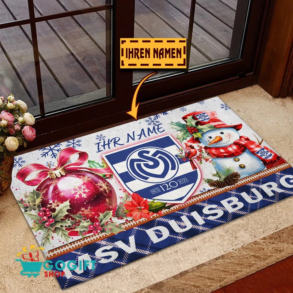 MSV Duisburg Individueller Name Premium Ausgabe Fußmatte aus Gummi
