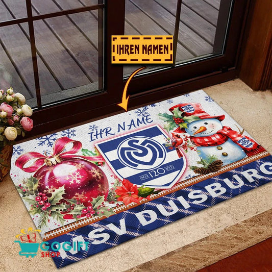 MSV Duisburg Individueller Name Premium Ausgabe Fußmatte aus Gummi