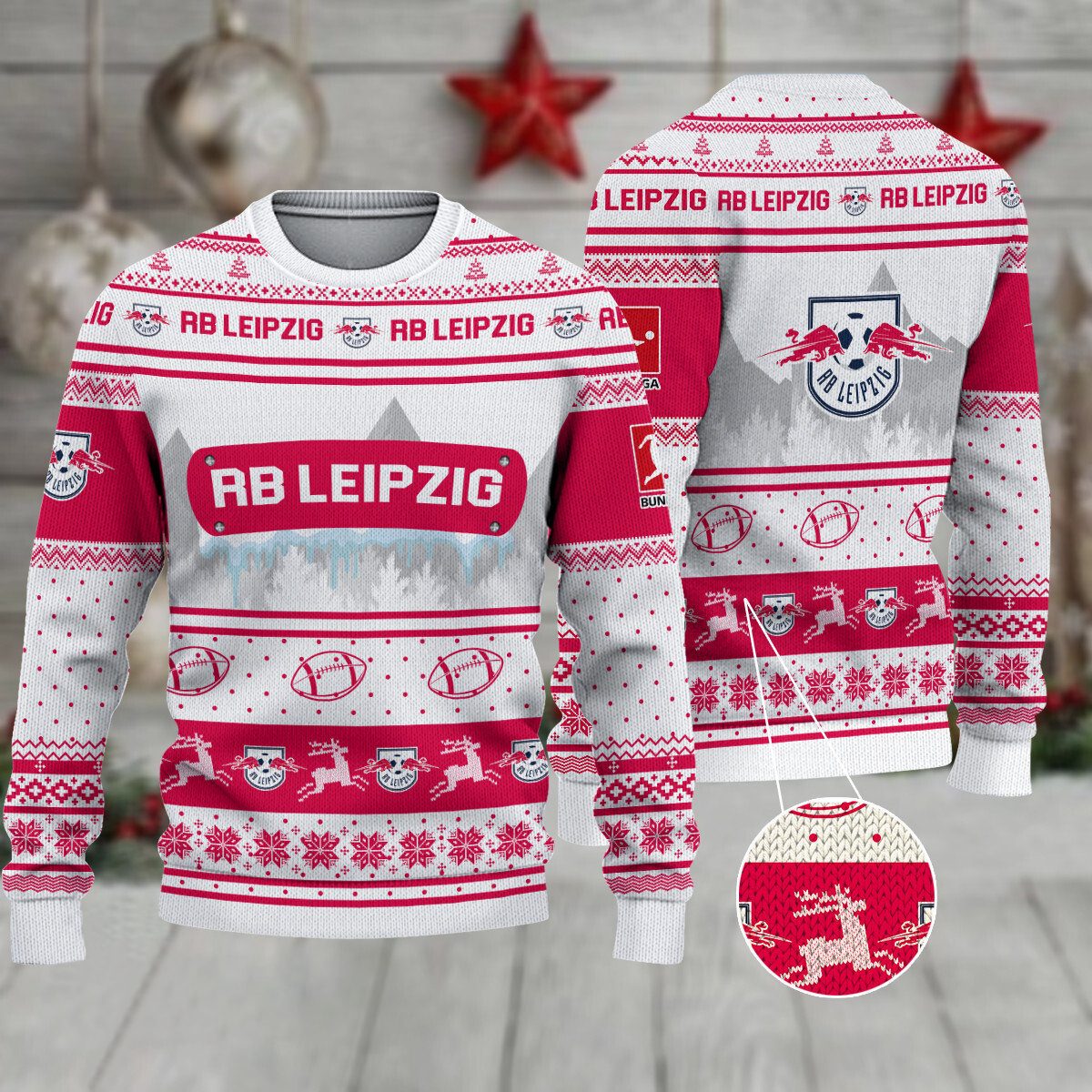 RB Leipzig Weihnachtspullover im neuen Design