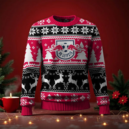 RB Leipzig Fan Edition Weihnachtspullover im neuen Design