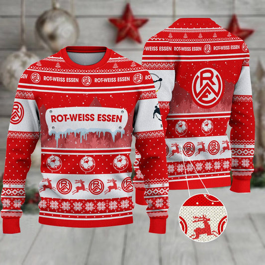 Rot-Weiss Essen Weihnachtspullover im neuen Design