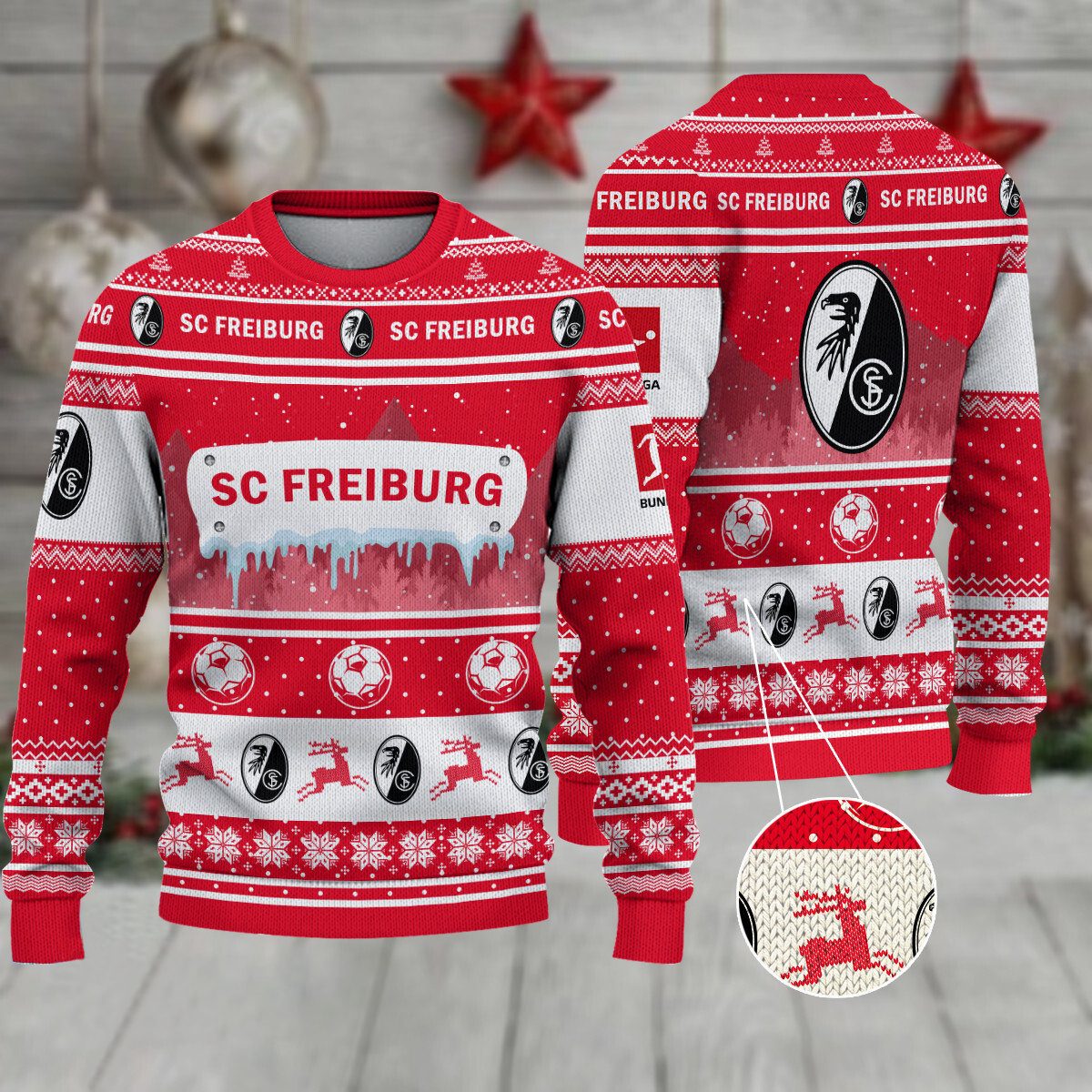 SC Freiburg Weihnachtspullover im neuen Design