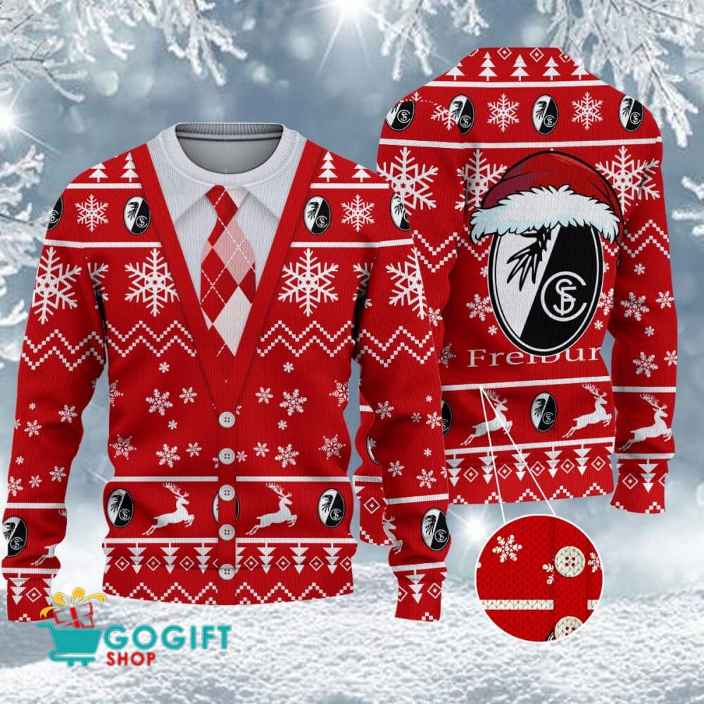 SC Freiburg Neuer Stil Weihnachtspullover