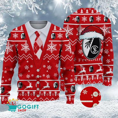 SC Freiburg Neuer Stil Weihnachtspullover