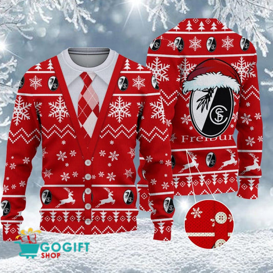 SC Freiburg Neuer Stil Weihnachtspullover