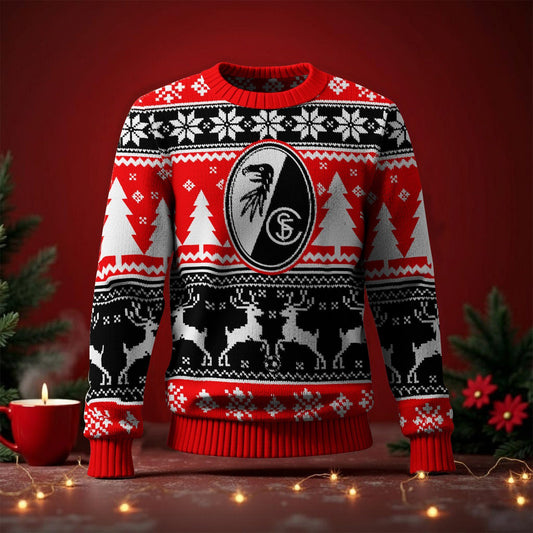 SC Freiburg Fan Edition Weihnachtspullover im neuen Design
