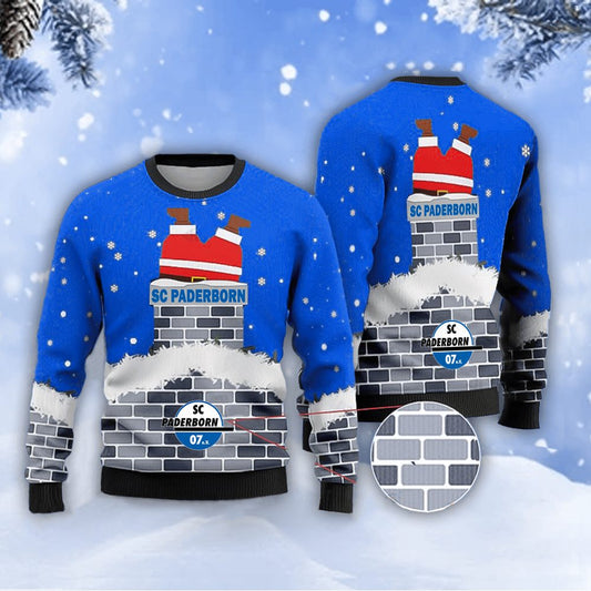 Neues Modell: SC Paderborn 07 Weihnachtspullover mit Weihnachtsmann-Motiv