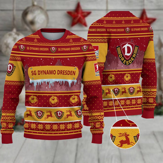 SG Dynamo Dresden Weihnachtspullover im neuen Design