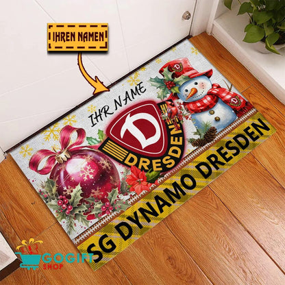 SG Dynamo Dresden Individueller Name Premium Ausgabe Fußmatte aus Gummi