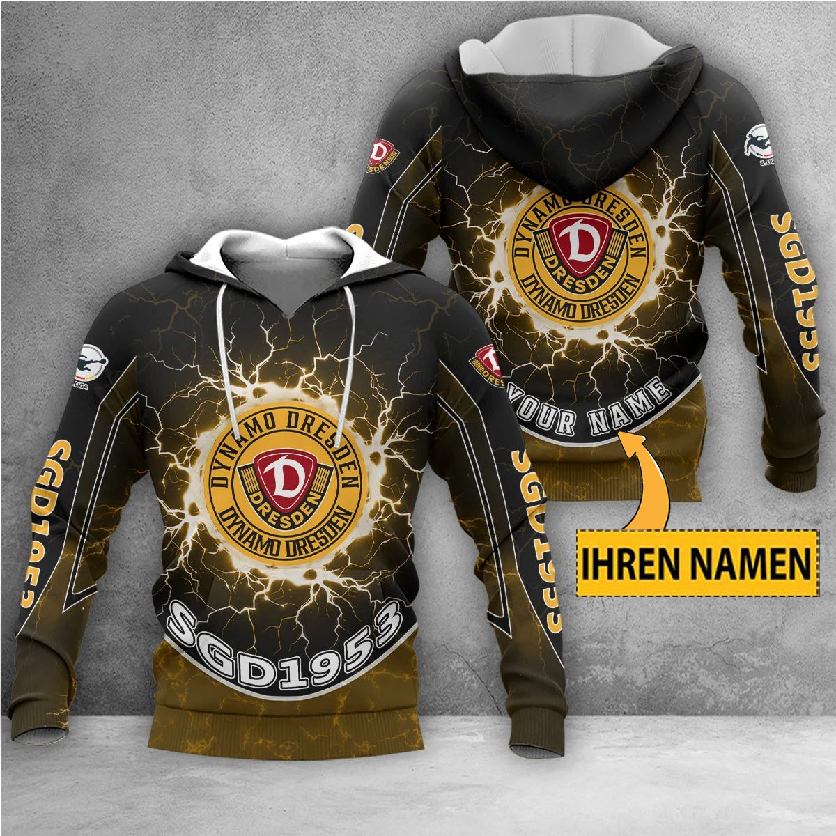 SG Dynamo Dresden Individueller Name Neue Edition Kapuzenpullover