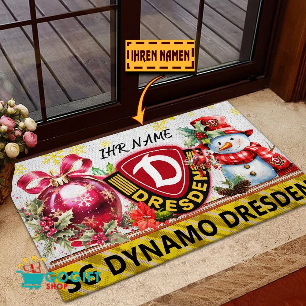 SG Dynamo Dresden Individueller Name Premium Ausgabe Fußmatte aus Gummi
