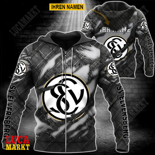 SV Elversberg - Reißverschluss-Hoodie Neue Edition mit Ihrem Namen