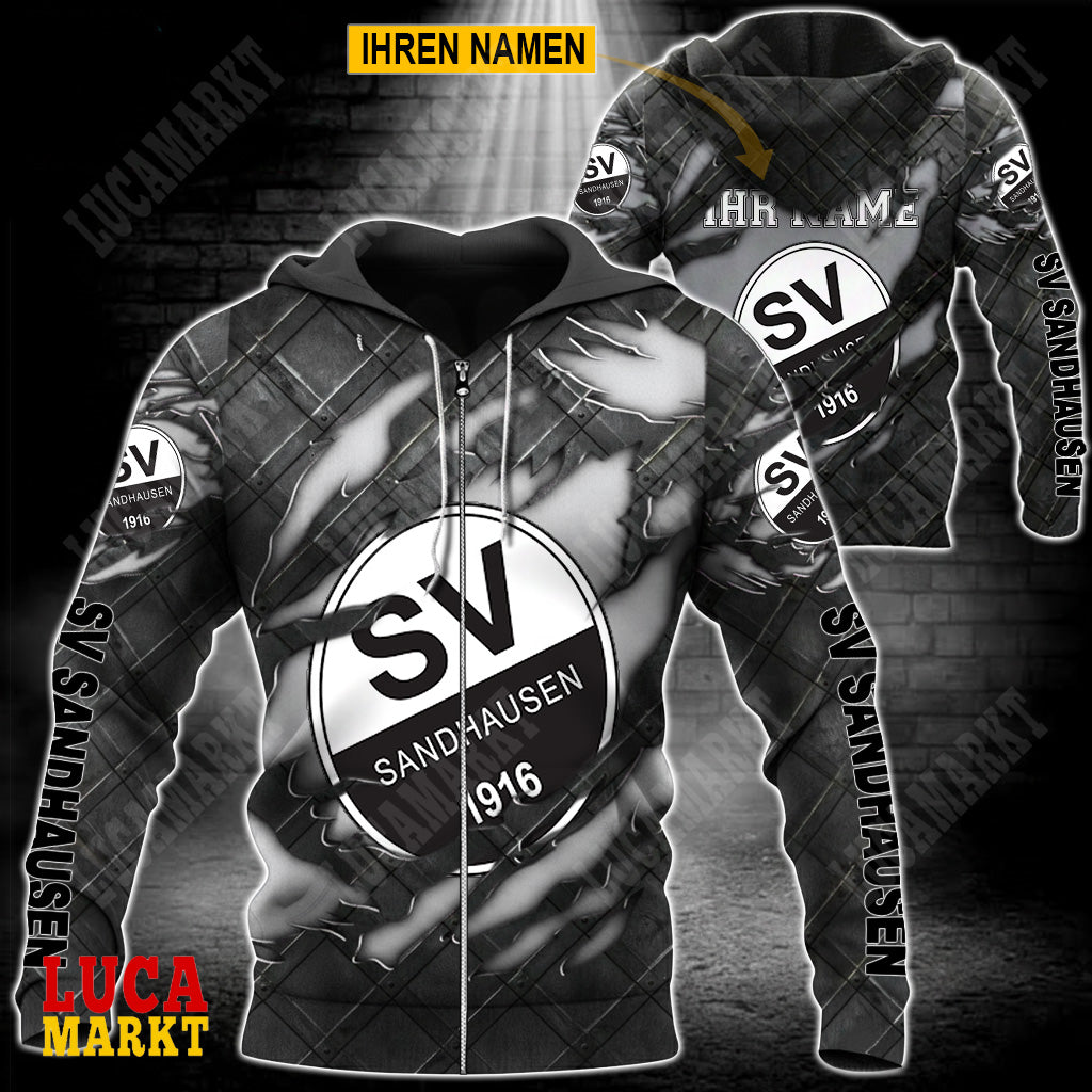 SV Sandhausen - Reißverschluss-Hoodie Neue Edition mit Ihrem Namen