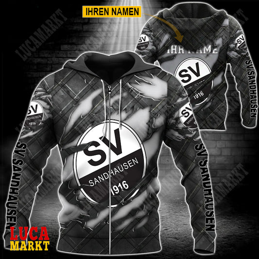 SV Sandhausen - Reißverschluss-Hoodie Neue Edition mit Ihrem Namen