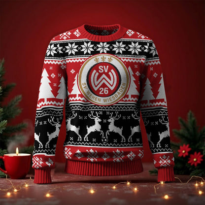 SV Wehen Wiesbaden Fan Edition Weihnachtspullover im neuen Design