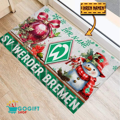 SV Werder Bremen Individueller Name Premium Ausgabe Fußmatte aus Gummi