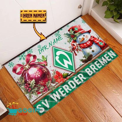 SV Werder Bremen Individueller Name Premium Ausgabe Fußmatte aus Gummi