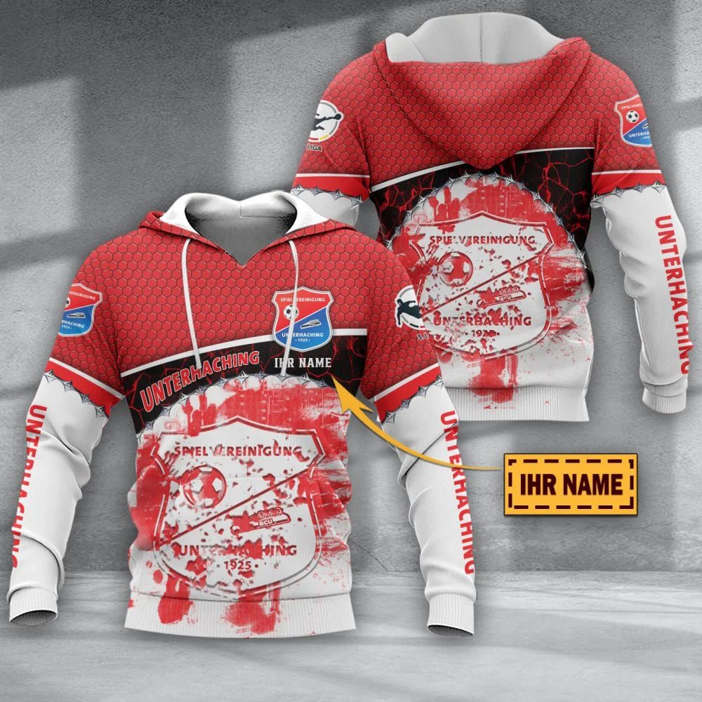SpVgg Unterhaching Individueller Name Sonderausgabe Kapuzenpullover