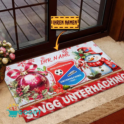SpVgg Unterhaching Individueller Name Premium Ausgabe Fußmatte aus Gummi