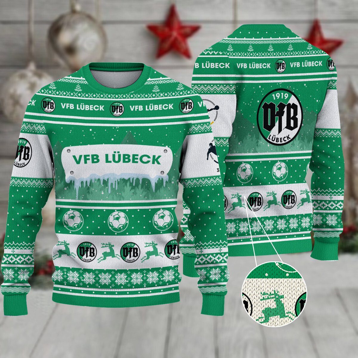 VfB Lübeck Weihnachtspullover im neuen Design