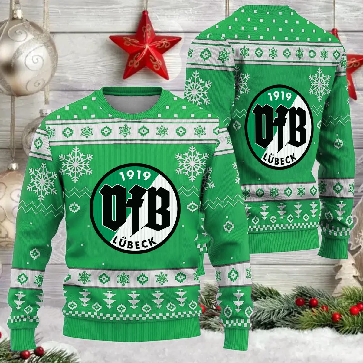 Jetzt neu: VfB Lübeck Weihnachtspullover