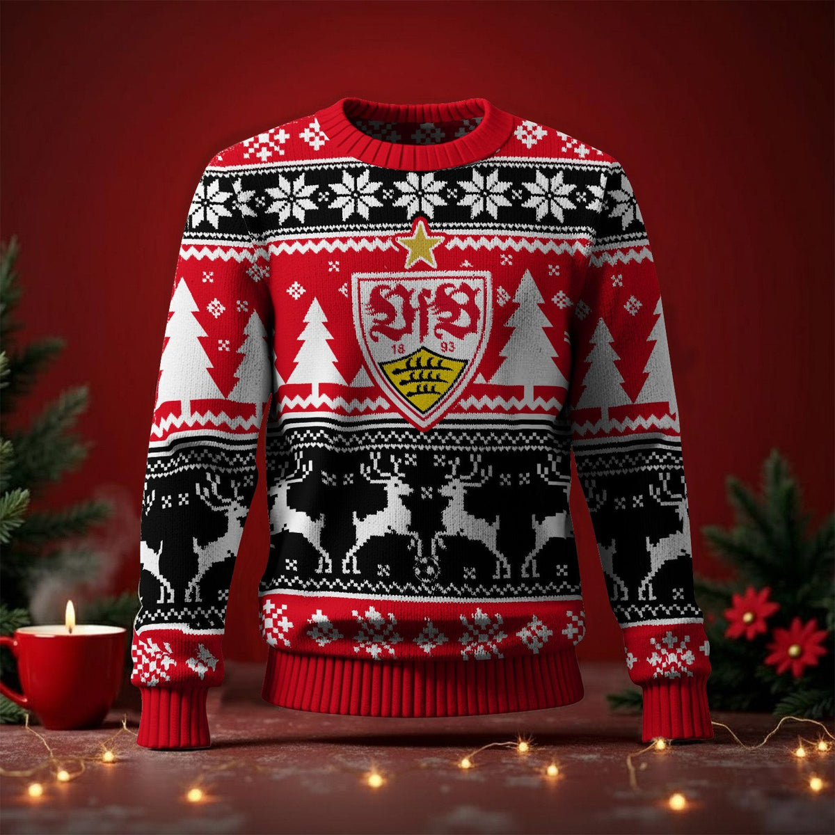 VfB Stuttgart Fan Edition Weihnachtspullover im neuen Design