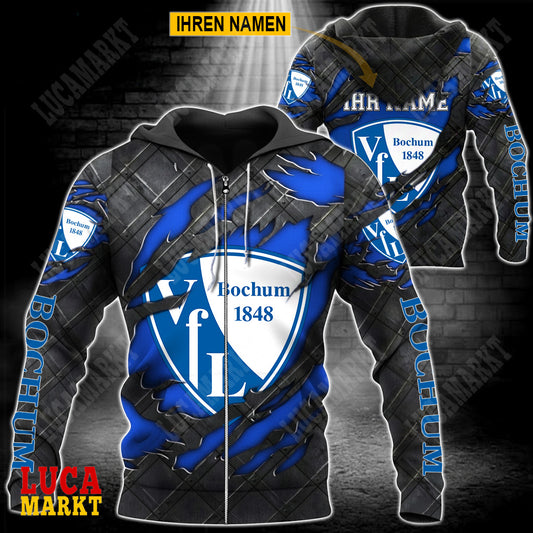 VfL Bochum 1848 - Reißverschluss-Hoodie Neue Edition mit Ihrem Namen