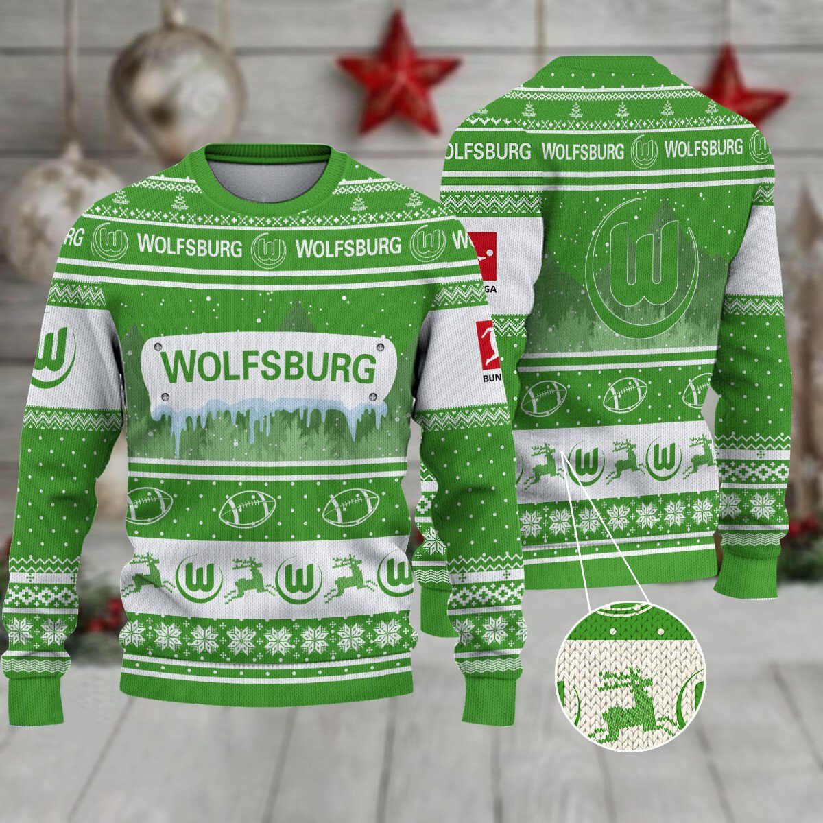 VfL Wolfsburg Weihnachtspullover im neuen Design