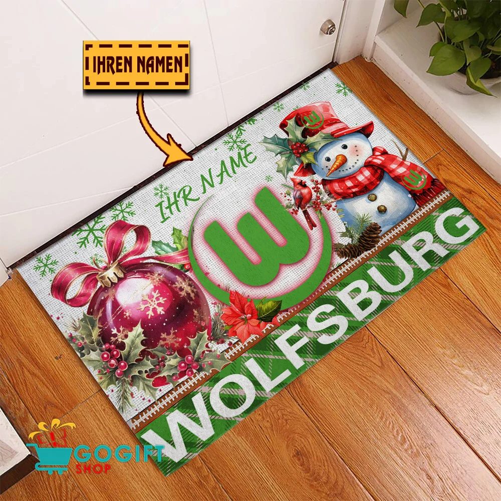 VfL Wolfsburg Individueller Name Premium Ausgabe Fußmatte aus Gummi