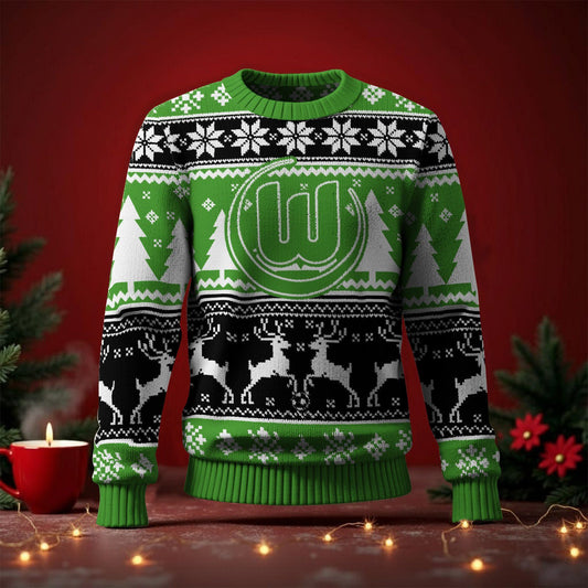 VfL Wolfsburg Fan Edition Weihnachtspullover im neuen Design